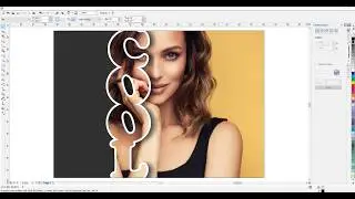 Text Masking Effect | How to Make Transparent Text Effect in CorelDraw | Corel draw Tutorial