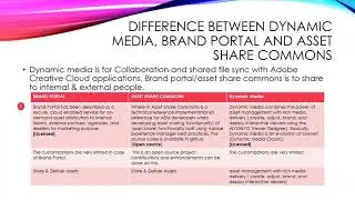 Difference between Brand Portal Dynamic Media and Asset share commons - Video 2