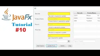 #10 JavaFx and SQL Server Tutorials | Update Table Products Stock