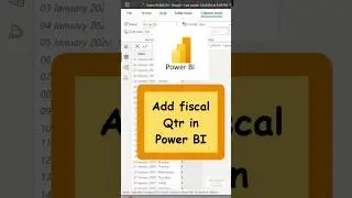 Extract fiscal quarter in power bi #vikominstitute #vikaljain #fiscalqtr