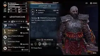 Leviathan axe upgrade level 7 , Frozen Flame God Of War Ragnarok