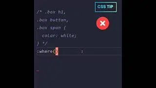 Css :where tutorial | CSS Tips | #shorts