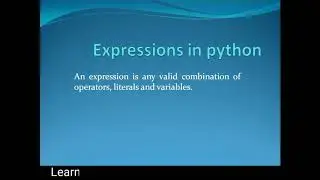 expression in python  # python expressions