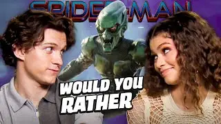 Spider-Man: No Way Home Stars Play WOULD YOU RATHER | Tom Holland, Zendaya, Jacob Batalon