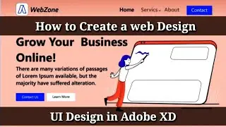 How to create a website design | Landing page UI design | Modern Web design in Adobe XD 2022