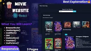 🍿Create Movie Website Using React | Responsive Movie App | React Projects For Beginners | Becodewala