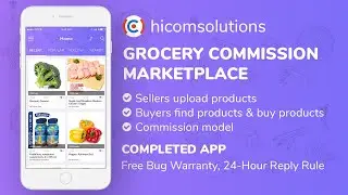 Grocery Marketplace App Template & Source Code - Commission Model