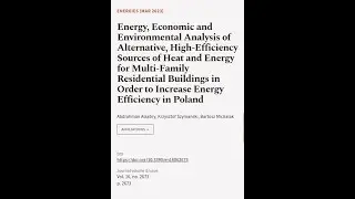 Energy, Economic and Environmental Analysis of Alternative, High-Efficiency Sources o... | RTCL.TV