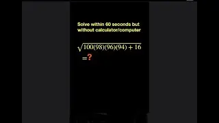 Solving a radical-quartic-quadratic problem in 59 seconds but without calculator and computer.