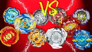 Beyblade Burst. Битва рандомных волчков Бейблейд Берст. Папа и Алеша  - чьи волчки сильнее?