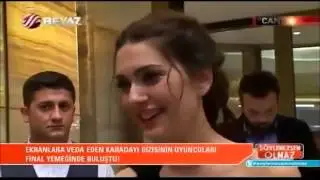 Berguzar Korel in party of end of Karadayi 16.6.2015