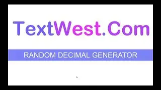 Random Decimal Generator