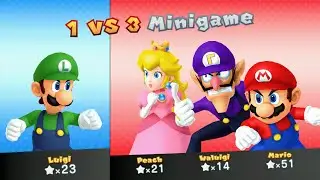 Mario Party 10 - Mario vs Peach vs Waluigi vs Luigi - Haunted Trail