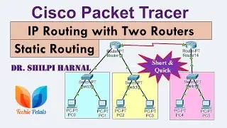 Static IP Routing with Two Routers with cisco packet tracer | Simulating static IP Routing