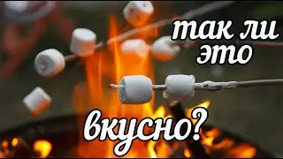 МАРШМЕЛЛОУ на костре. СТРАШНЫЕ ЗВУКИ. Marshmello. ВЛОГ