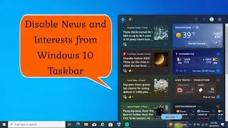 How Remove News Pop Up From The Taskbar | How to Disable News on Windows 10 Taskbar #taskbar