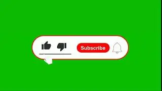 Green screen subscribe button   with sound  Like Subscribe and bell icon