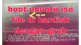 Boot ubuntu iso file from harddisk with grub