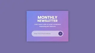 Awesome Newsletter Box Using Only HTML   CSS