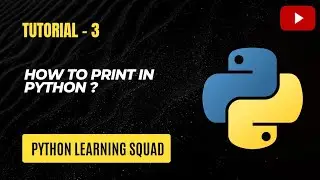 #3 Print Statement in Python | Print Function | print() function | Hello World Program in Hindi