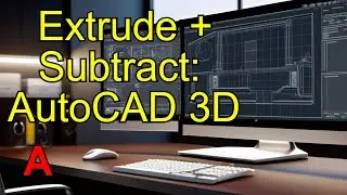 AutoCAD 3D Design: How to Extrude and Subtract!