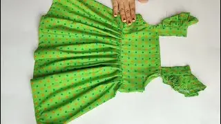 Beautiful Strap Baby Frock cutting and stitching | Baby Frock cutting and stitching