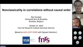 Nonclassicality in correlations without causal order