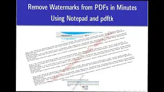 Remove Watermarks from PDFs in Minutes! (Easy Method using PDFTK & Notepad++