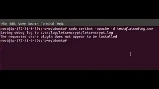 Letsencrypt error  - The requested pache plugin does not appear to be installed