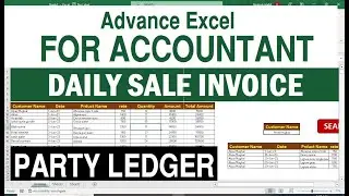 How To Make party ledger with daily sale invoice format in excel