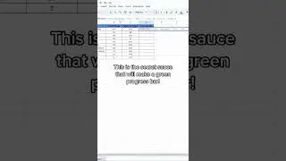 How to make a progress bar in Google Sheets! 😈 