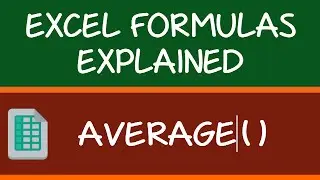 AVERAGE Formula in Excel