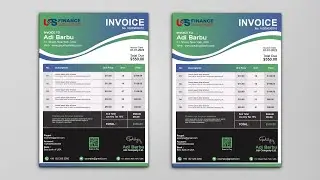 Modern Invoice Template Tutorial in Adobe Photoshop