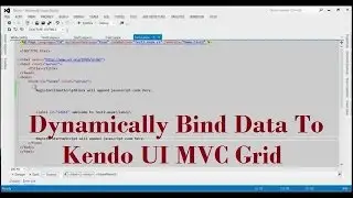 Server Side Pagination in Kendo UI MVC Grid (Dynamically Bind Data To Kendo UI MVC Grid)