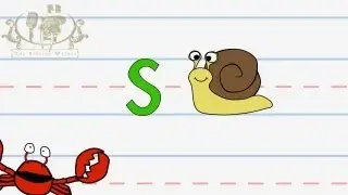 Write the letter S | Alphabet Writing lesson for children | The Singing Walrus