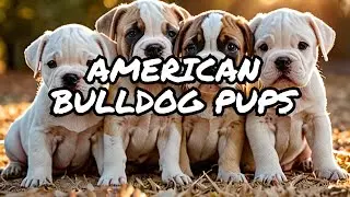 Male American Bulldog Puppies: 4 Weeks Old