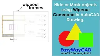 Mask objects or Temporary hide objects using wipeout Command in AutoCAD.