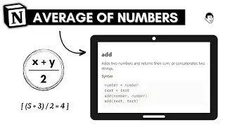 How to calculate average in @Notion  | Use of add operator in Notion