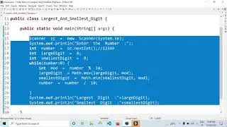 Program to find the largest and smallest digit of a number in Java