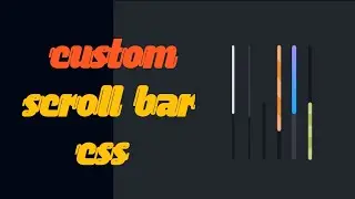 How to customise scrollbar using Html css and Javascript| custom scrollbars 