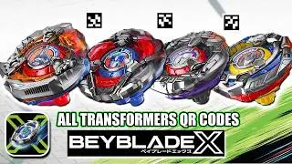 ALL 4 TRANSFORMERS BEYBLADE X QR CODES Hasbro Beyblade X App