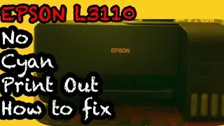 EPSON L3110 | NO CYAN PRINT OUT | NO COLORED | HOW TO FIX