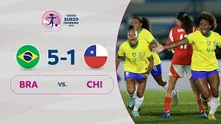 BRASIL vs. CHILE [5-1] | RESUMEN | CONMEBOL SUB20 FEM | FASE DE GRUPOS