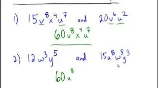 Least common multiple of monomials