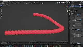 How to draw rope in Blender ( គូរ ខ្សែរ ក្នុង Blender )