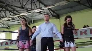 Muay-Thai - женский бой (Бровары 08 03 2015) - Людмила Пилипчак