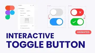 how to create toggle button in figma #Figma #DesignTutorial