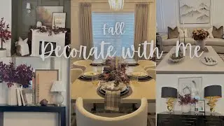 Fall Decorate with Me|Entryway|Living Room|Dining Room|Fireplace