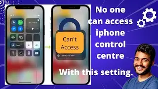 How to prevent access of iphone control center when it's locked? ( Very important iphone Setting)