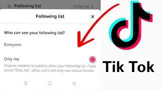 how to hide following list on tiktok | how to make tiktok following list private